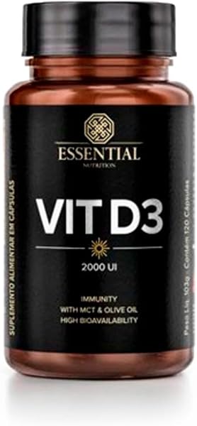 Essential Nutrition Vit D3 2000UI - 120 Cápsulas