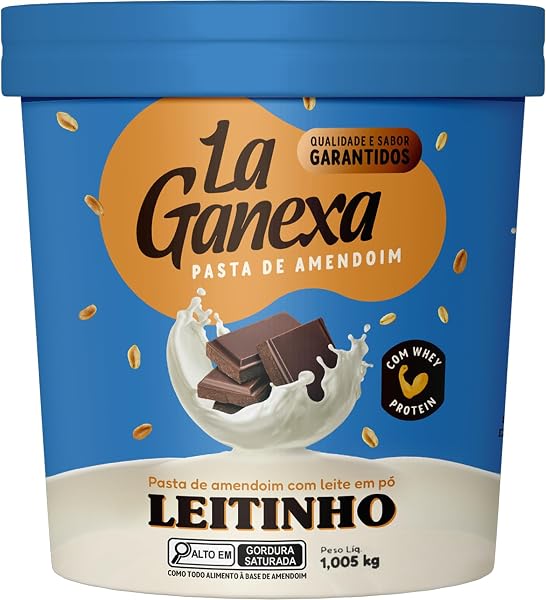 La Ganexa Pasta de Amendoim Leitinho com Whey Protein 1kg